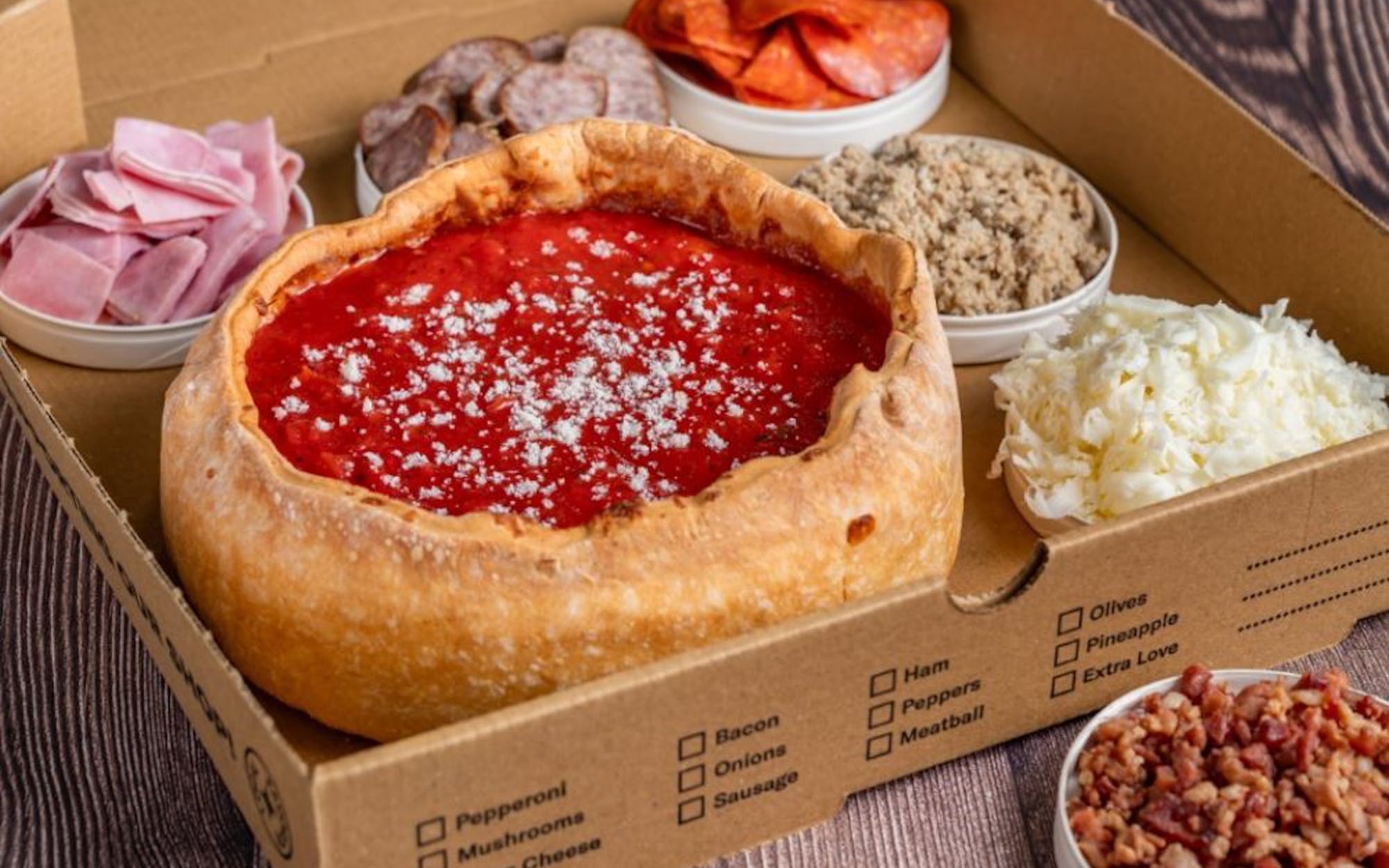 Meatlovers Deep Dish Pizza